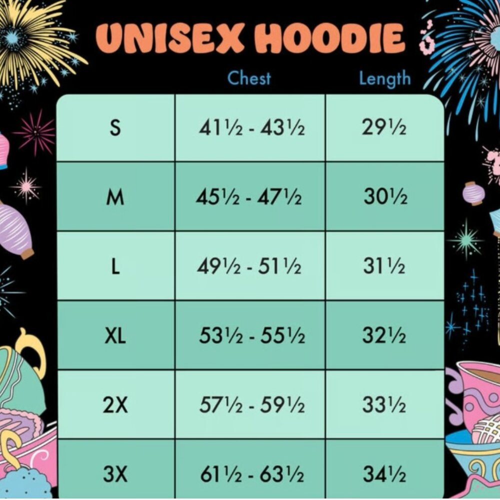 Loungefly Unisex Alice & Wonderland Teacup Birthday Hoodie - Picture 6 of 6